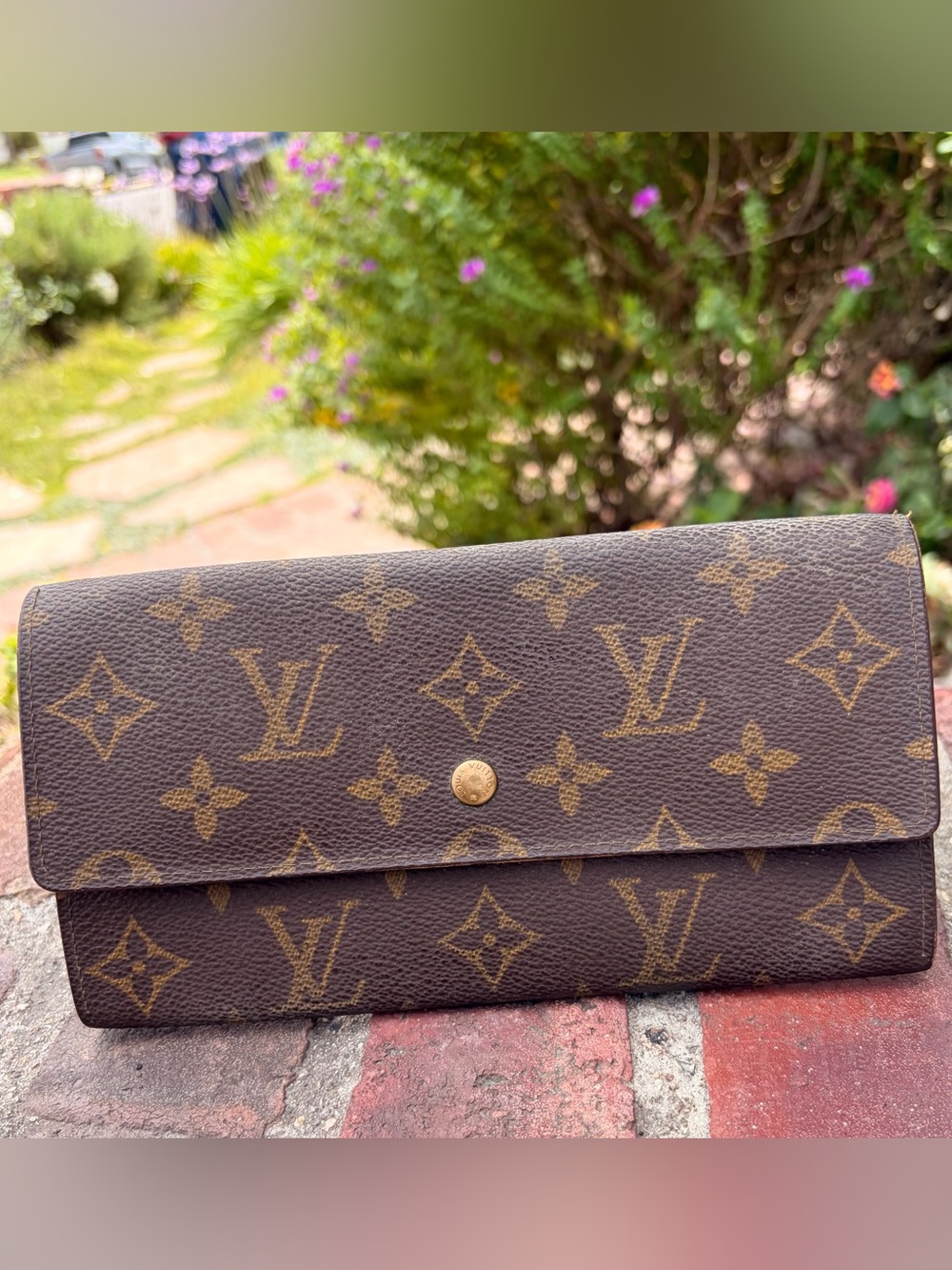 Louis Vuitton Monogram Long Wallet Authentic 1991 DateCode France